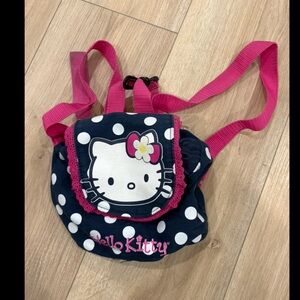 Hello Kitty Navy and Pink Polka Dot Kids Bag